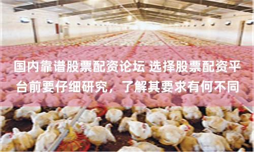 国内靠谱股票配资论坛 选择股票配资平台前要仔细研究，了解其要求有何不同